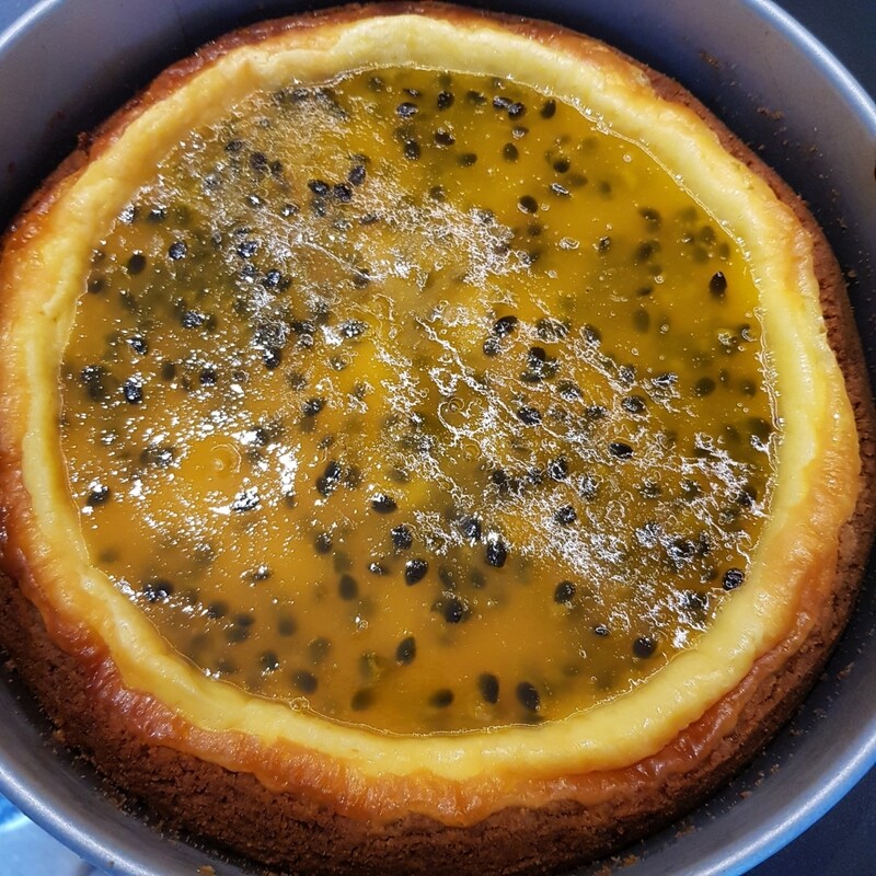 Keto passion fruit cheesecake Gf, K