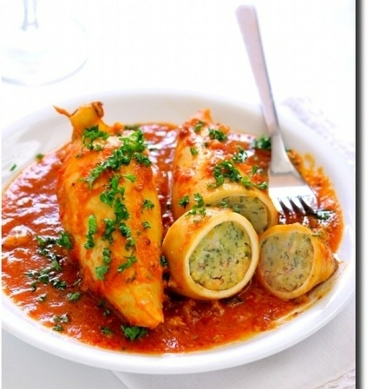 Provençal Stuffed Squid.