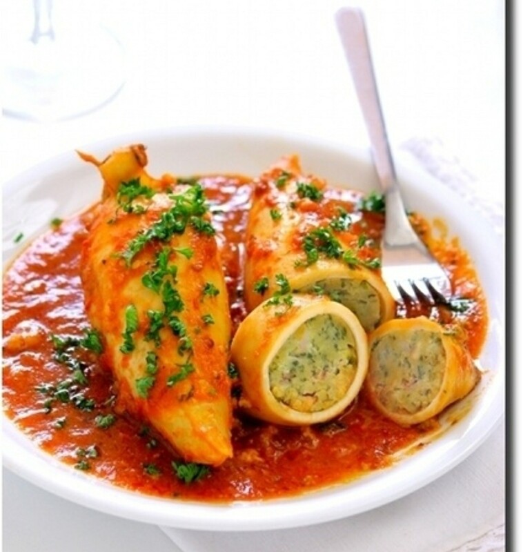 Provençal Stuffed Squid.