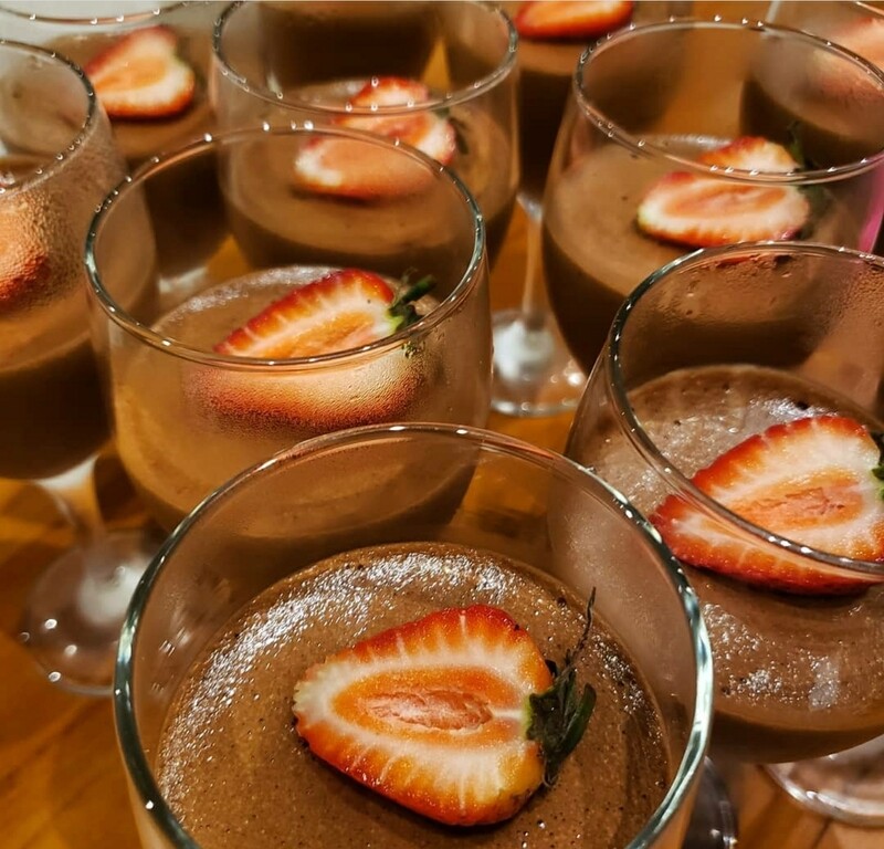 Five Peppercorns and Himalayan salt Chocolate Mousse.
70% semisweet cacao mousse with a twist. Five Peppercorns and Himalayan salt Chocolate Mousse.
70% semisweet cacao mousse with a twist.