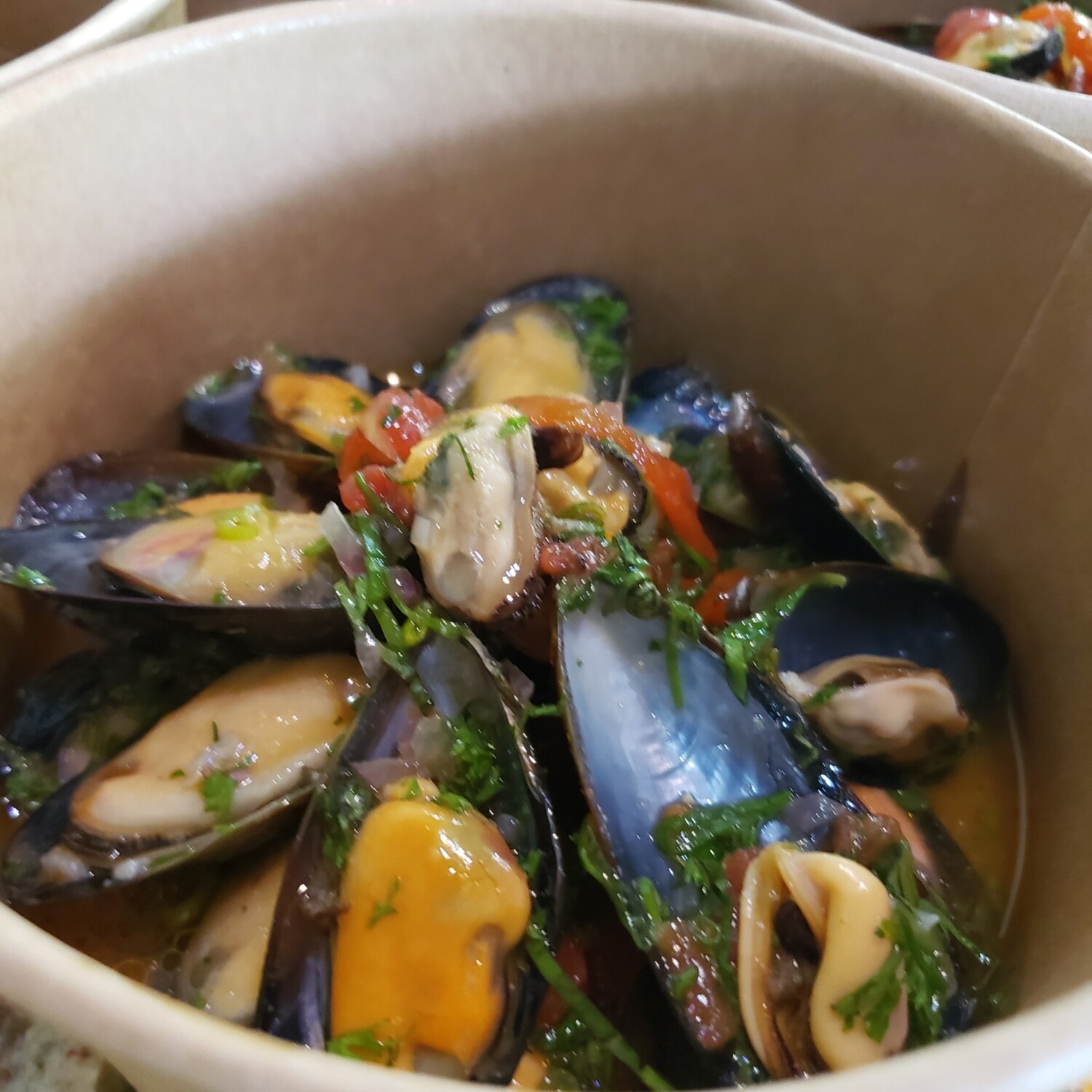 Mussels with Herbed Vinaigrette (Moules Vinaigrette) Gf, lf, k