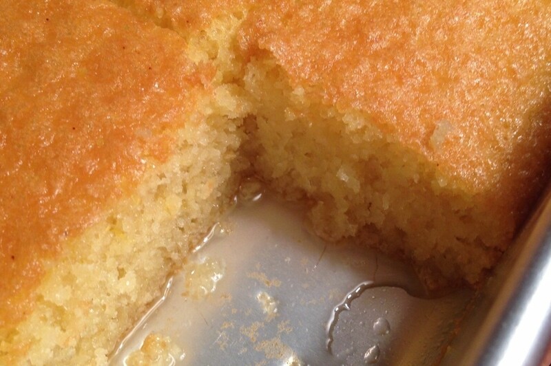 Turkish-Style Revani Semolina Cake Steeped in lime Syrup.
V, Gf