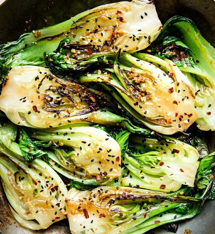 Stir-fry sesame ginger and garlic bok choy.
V, vi, gf, lf, k