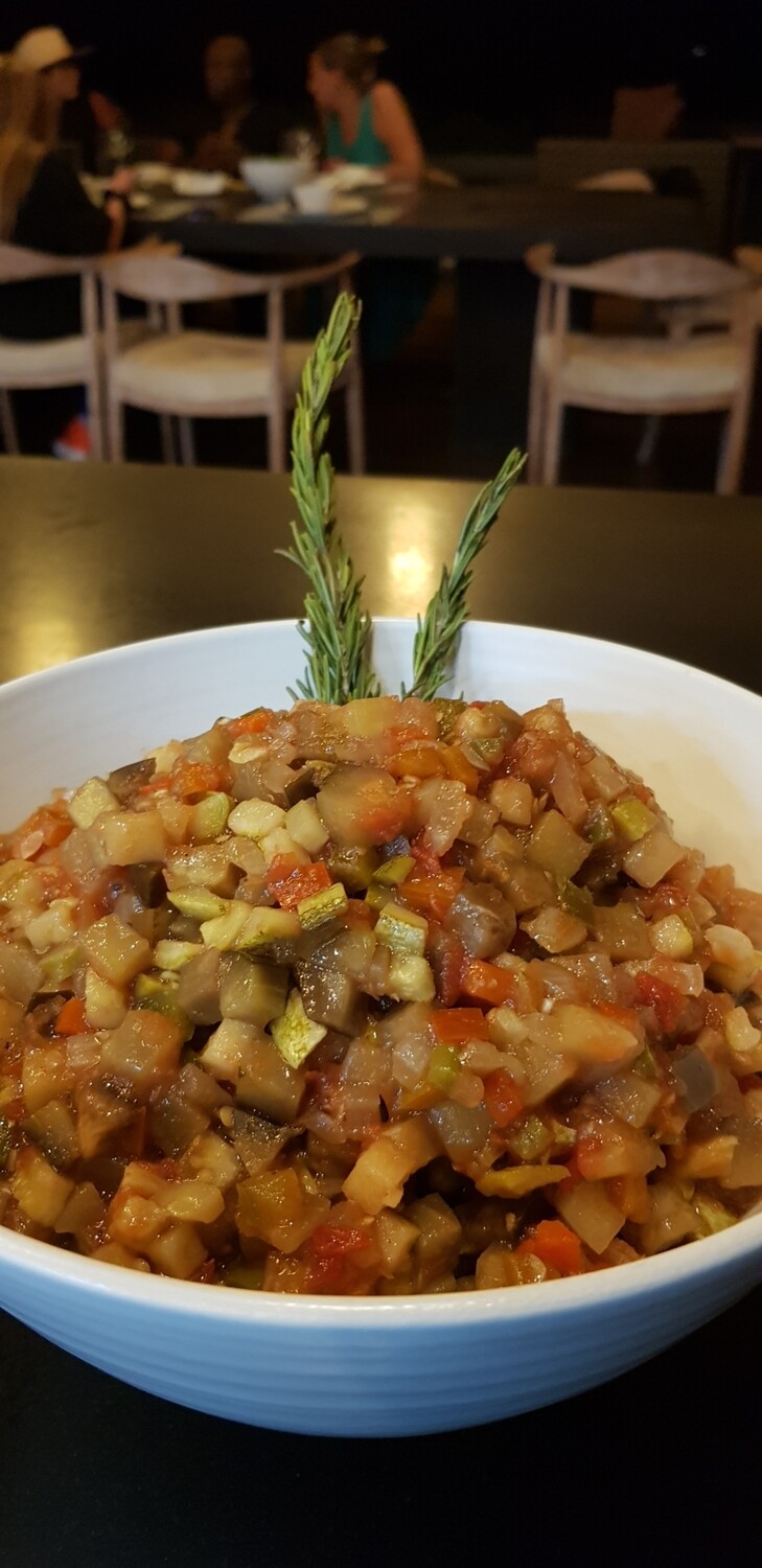 Ratatouille, provencal vegetable stew. $9
V, ve, gf, lf