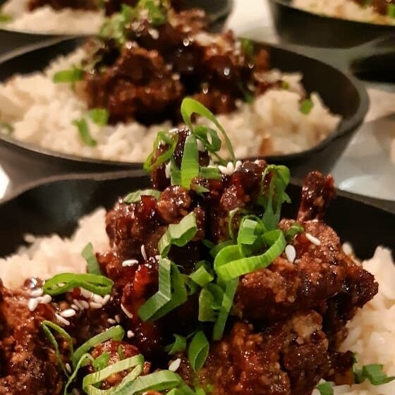 Mongolian Beef, Coconut Rice. Gf, lf