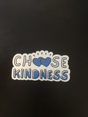 Blue Choose Kindness Sticker Decal
