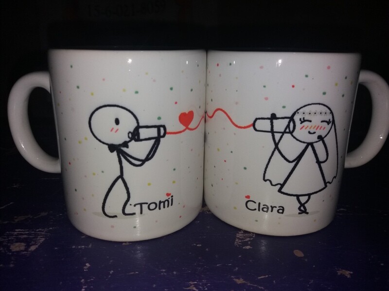 Tazas rectas de cerámica tipo mug sublimadas.