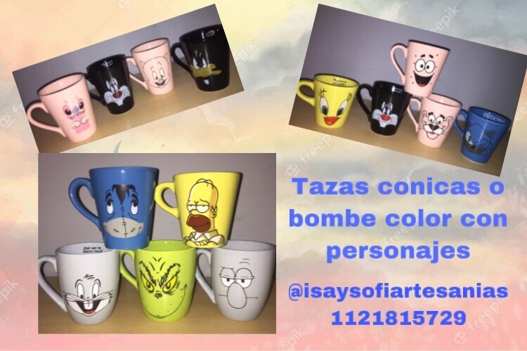 Tazas de cerámica color