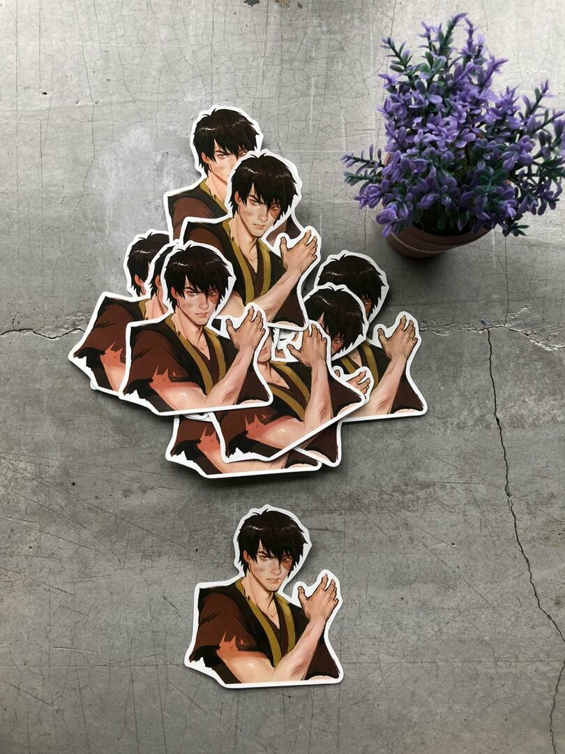 4-inch Misc waterproof stickers, Design: Zuko