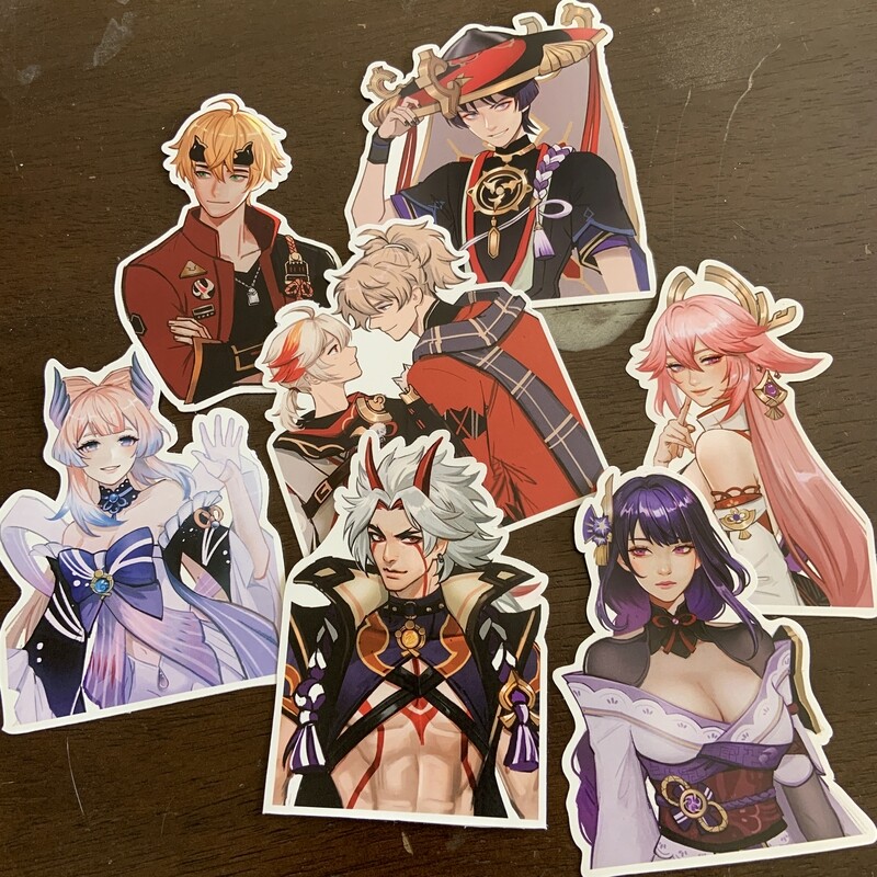 4-inch Genshin Impact Inazuma stickers