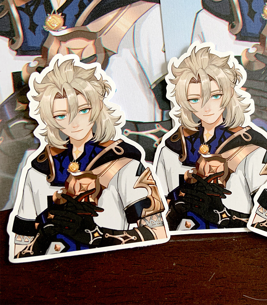 4-inch Genshin Impact Mondstadt stickers, Design: Albedo