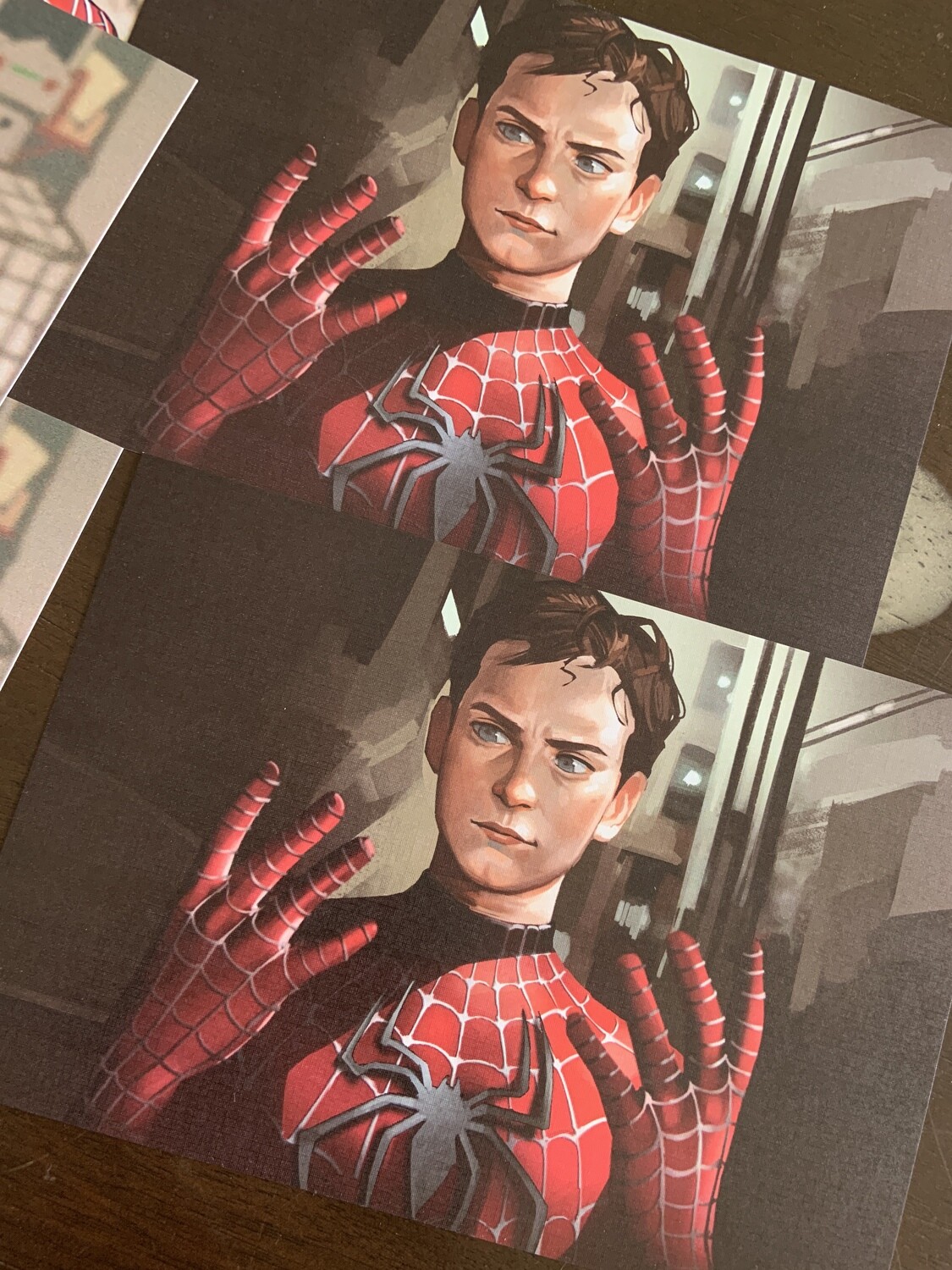 Spiderman prints, Design: Tobey Maguire
