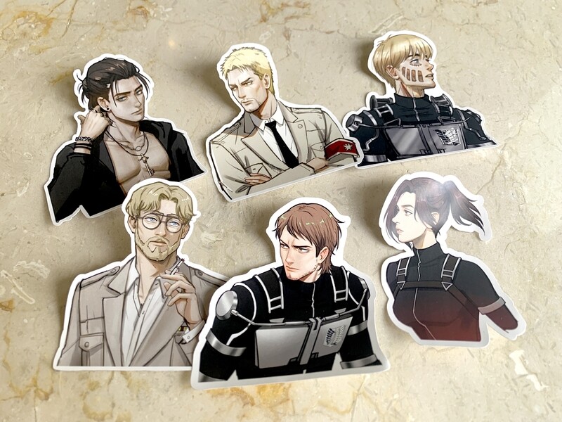 4-inch Attack on Titan stickers
