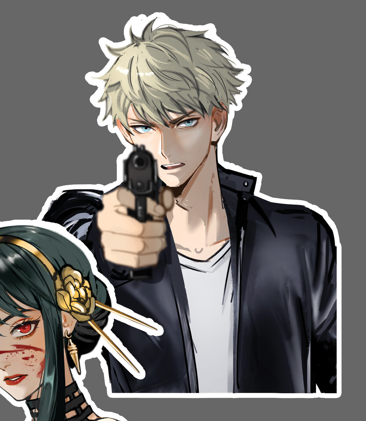4-inch  SpyxFamily stickers, Design: Loid