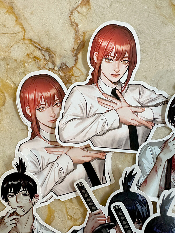 4-inch Chainsawman stickers, Design: Makima
