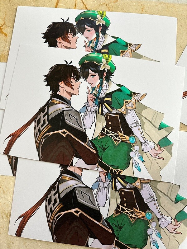 Genshin Impact Venti &amp; Zhongli print