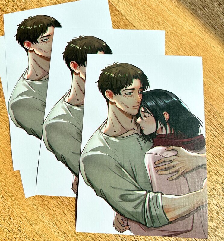 Attack on Titan : Eren &amp; Mikasa print