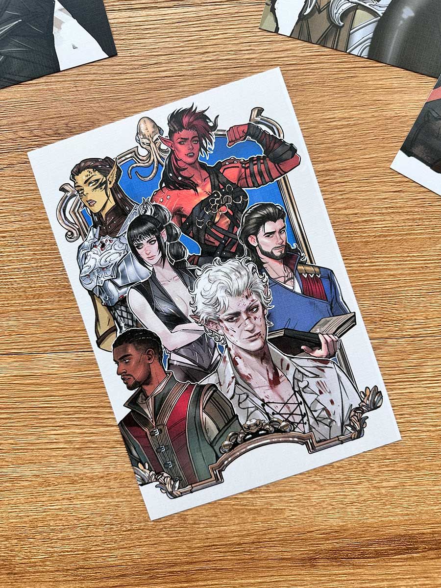 Baldur&#39;s Gate 3 prints, design: Companions
