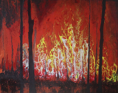 Original Art “Australia On Fire” series MED