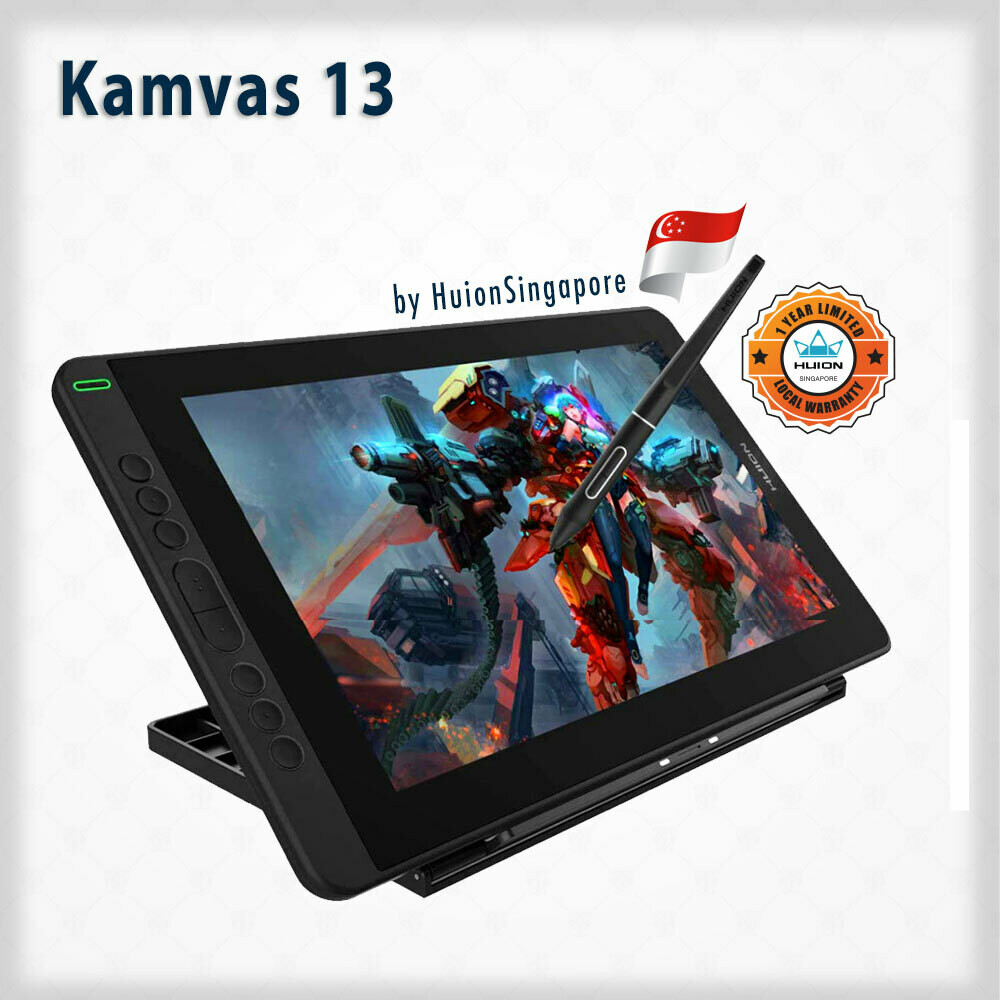 Huion Kamvas 13 [2020] Pen Display drawing Tablet + Tablet Stand