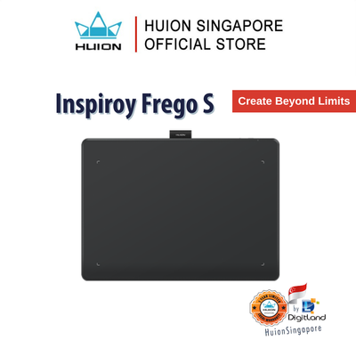 Huion Singapore Inspiroy Frego S | Graphics Drawing Tablet | Compact,Battery-Free Stylus, Ideal for Digital Arts