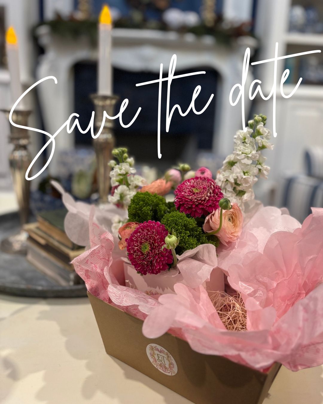 Valentine Flower Gift Basket