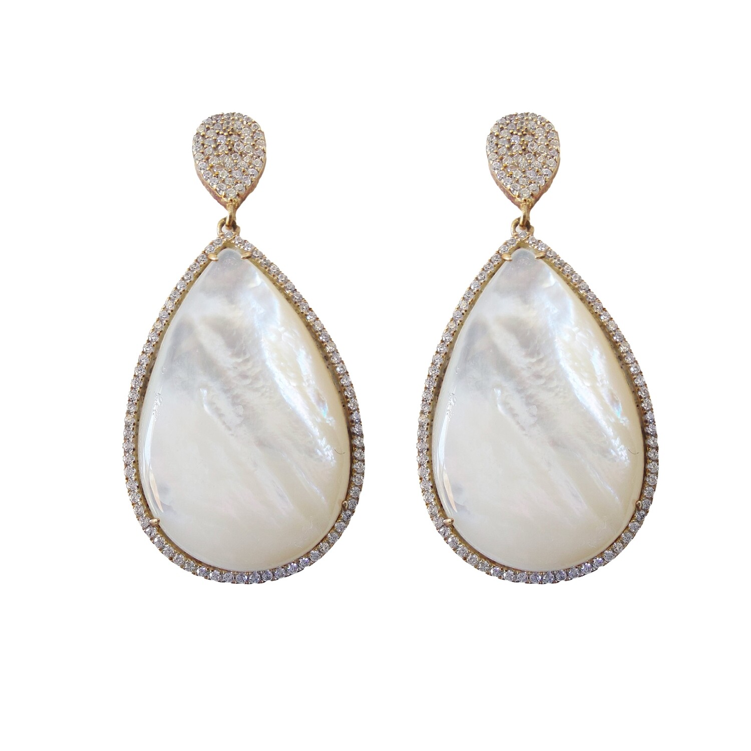 Aretes en Plata Rodinada Gotas*