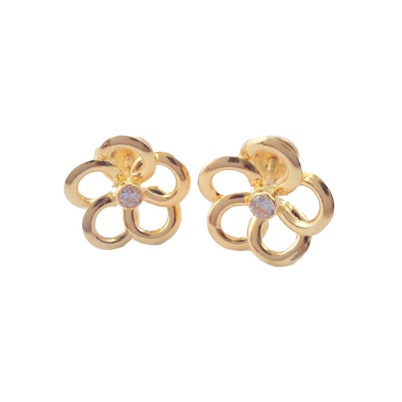 Topos Oro Amarillo 18k con Circón Flor*