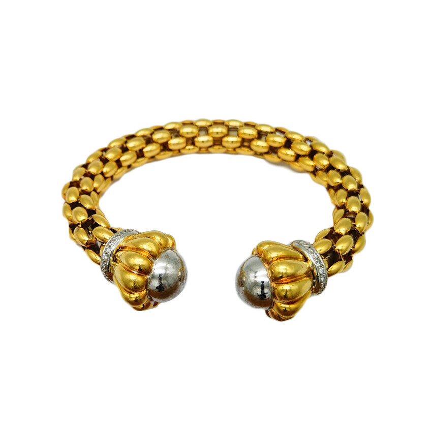 Pulsera en 2 Oros 18k con Diamantes- Más información llamar*