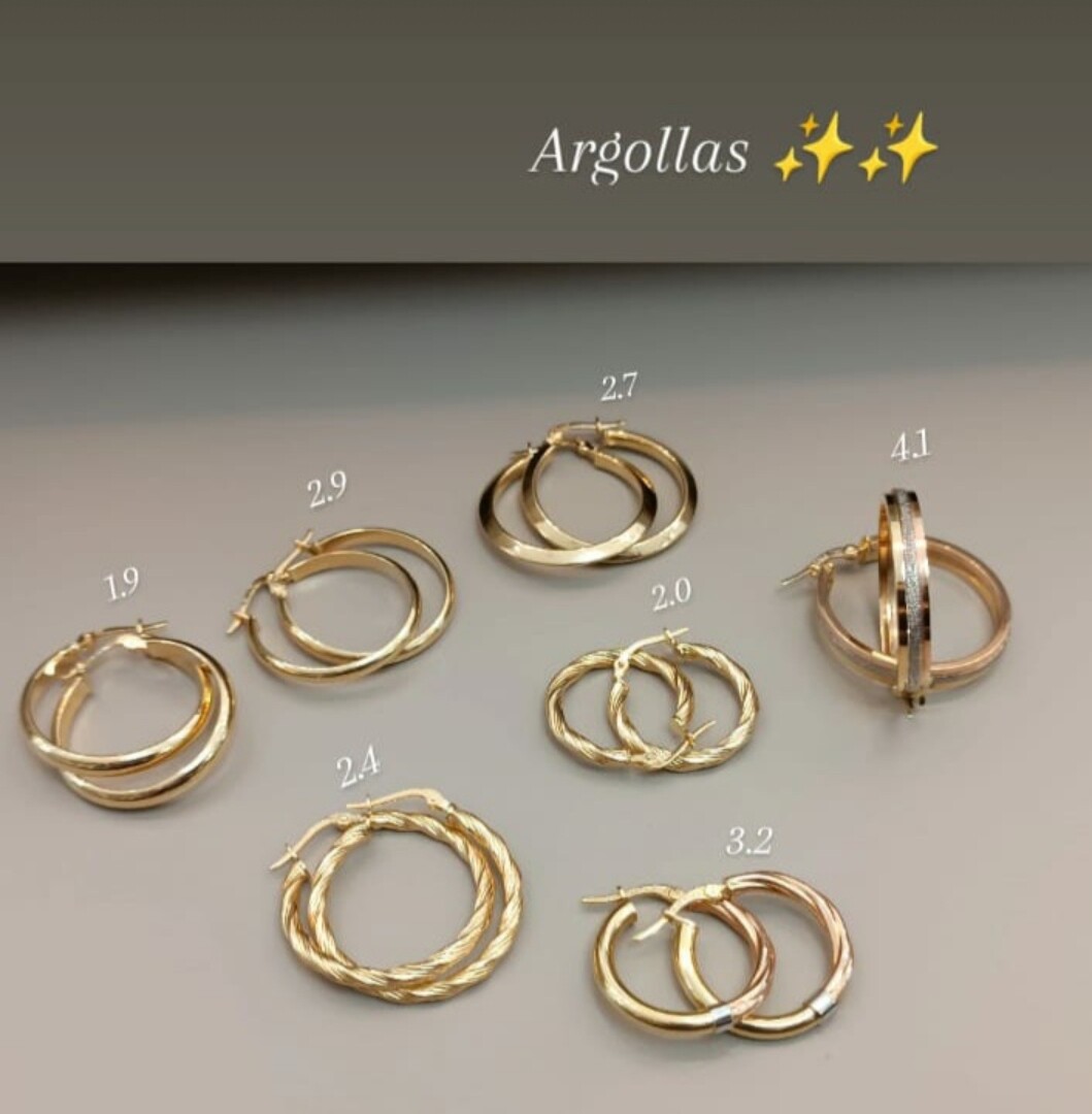 Candongas Oro Amarillo 18k Modelos