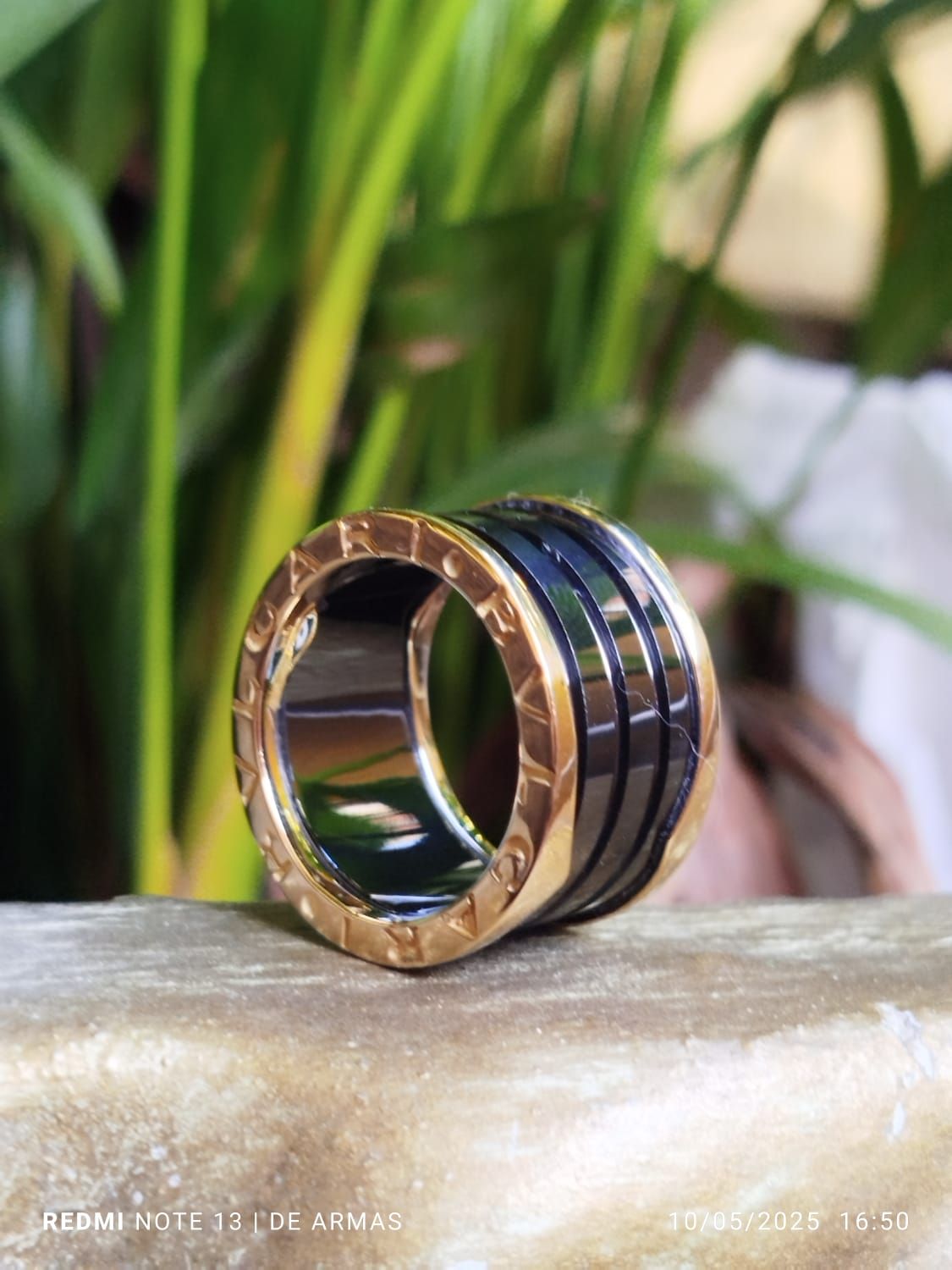 Anillo OA Con resina Negra
