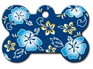 Hueso Azul Hawaii con Flores (PLU 157)