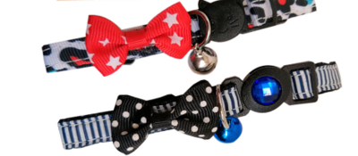 Collar P/Gato con Corbatín y Cascabel