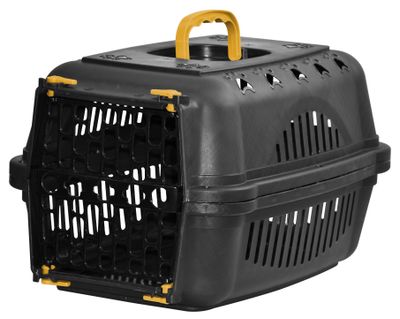 TRANSPORTADORA FALCON #1 NEGRA C/AMARILLO (PUERTA PLASTICO)
