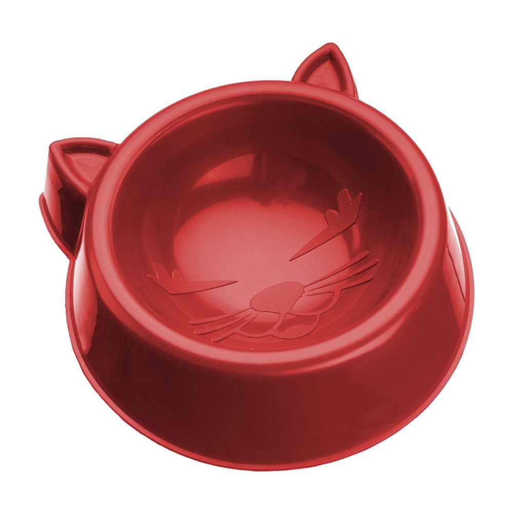 COMEDERO PARA GATOS DE LUJO 100 ML - ROJO