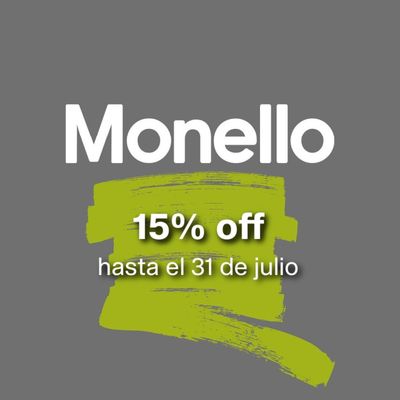 Monello 15% off hasta el 31/7