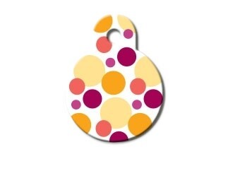 Círculo pequeño Polka Lunares Naranja 