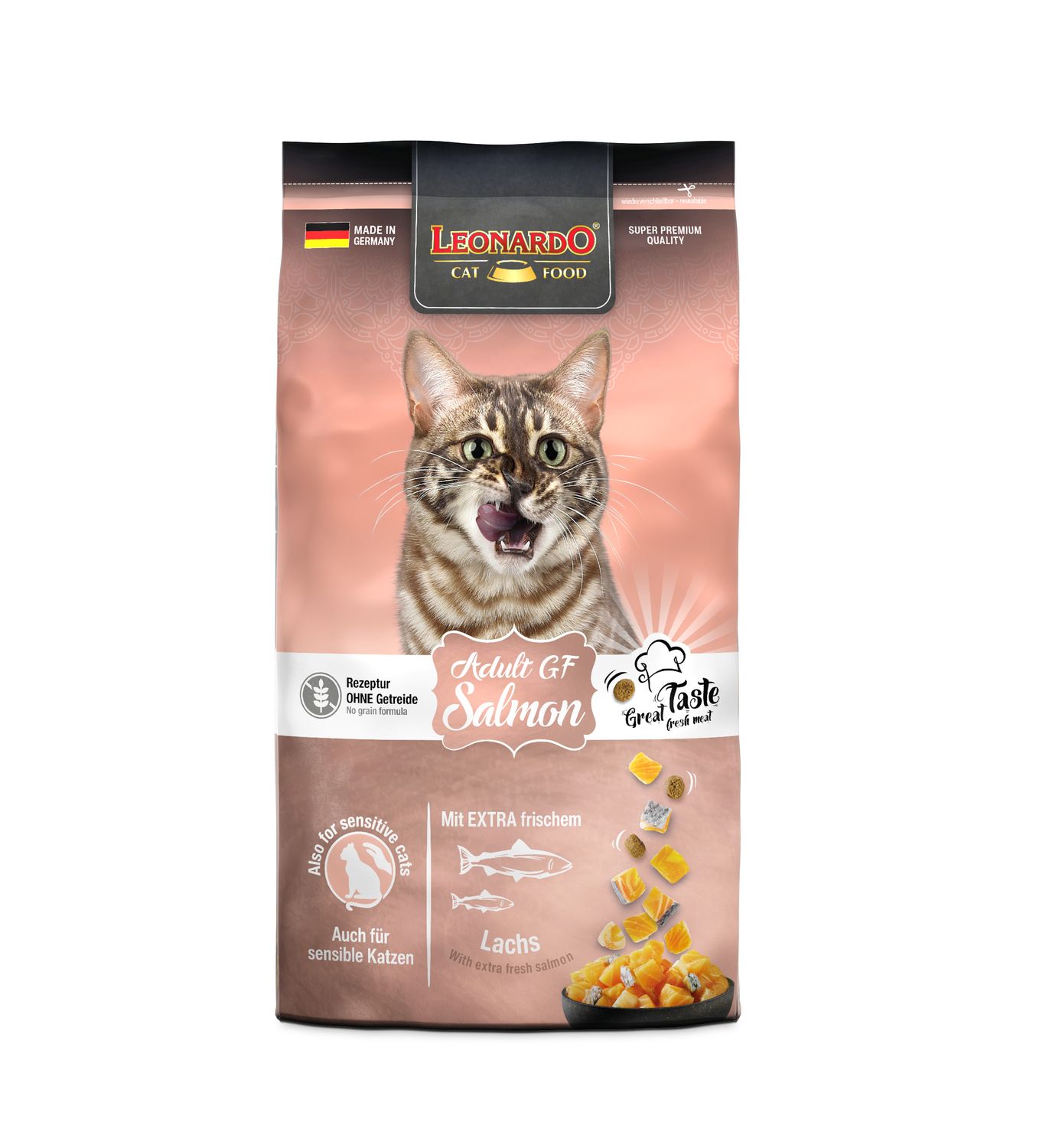 Alimento Seco para Gato Leonardo Adulto Grain Free Salmón