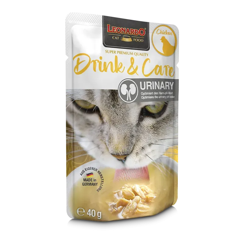 Suplemento Líquido para Gato Leonardo Drink &amp; Care Urinary Pollo 40 g