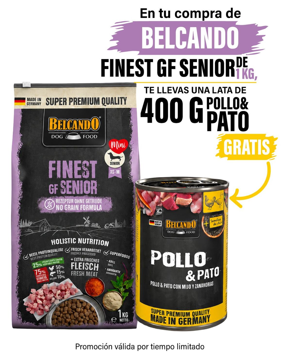 Belcando Adulto Finest GF Senior -1 kg
