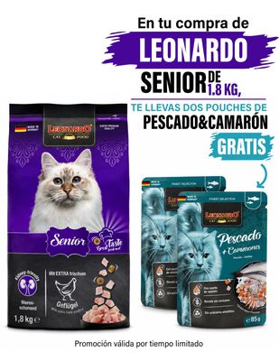 Alimento Seco para Gato Leonardo Senior - 1.8kg