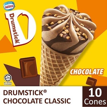 NESTLÉ Drumstick Chocolate Ice Cream (10 Cones)
