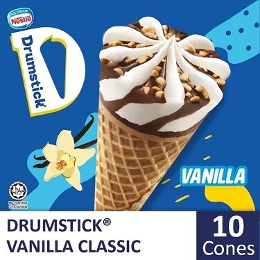 NESTLÉ Drumstick Vanilla Ice Cream Cone (10 Cones)