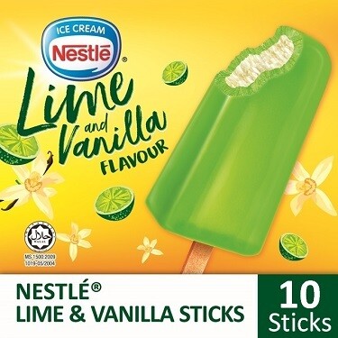NESTLÉ Lime and Vanilla Frozen Confection (10 Sticks)