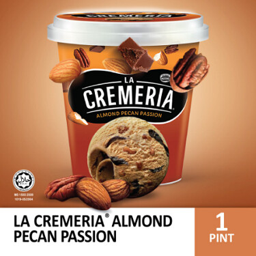 LA CREMERIA Almond Pecan Passion Ice Cream (1 Pint, 750ml)
