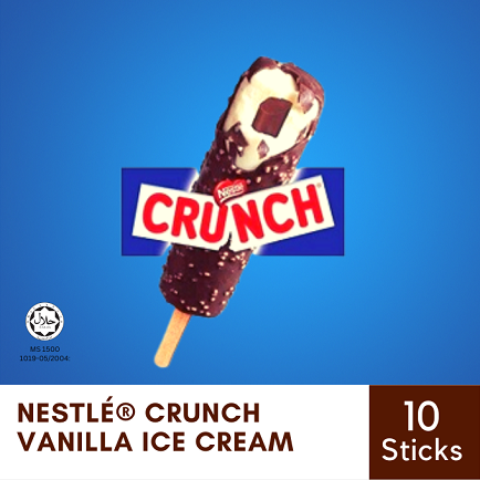 NESTLÉ Crunch Vanilla Ice Cream  (10 Sticks)
