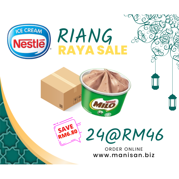 [RAYA SALE] Nestlé MILO Ice Cream Cup (24 Cups)