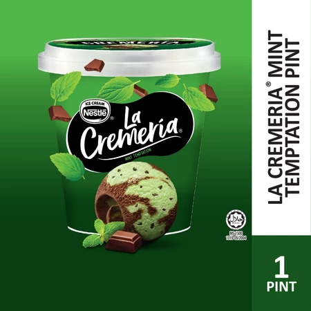 LA CREMERIA Mint Temptation Ice Cream (1 Pint, 750ml)