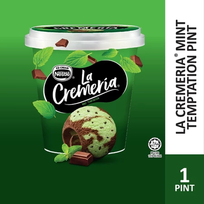 LA CREMERIA Mint Temptation Ice Cream (1 Pint, 750ml)