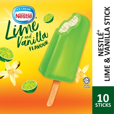 NESTLÉ Lime and Vanilla Frozen Confection  (10 Sticks)